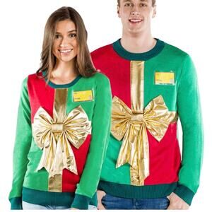 Tipsy Elves Christmas Present Ugly Christmas Sweater, Unisex Plus Size 3XL, NWT